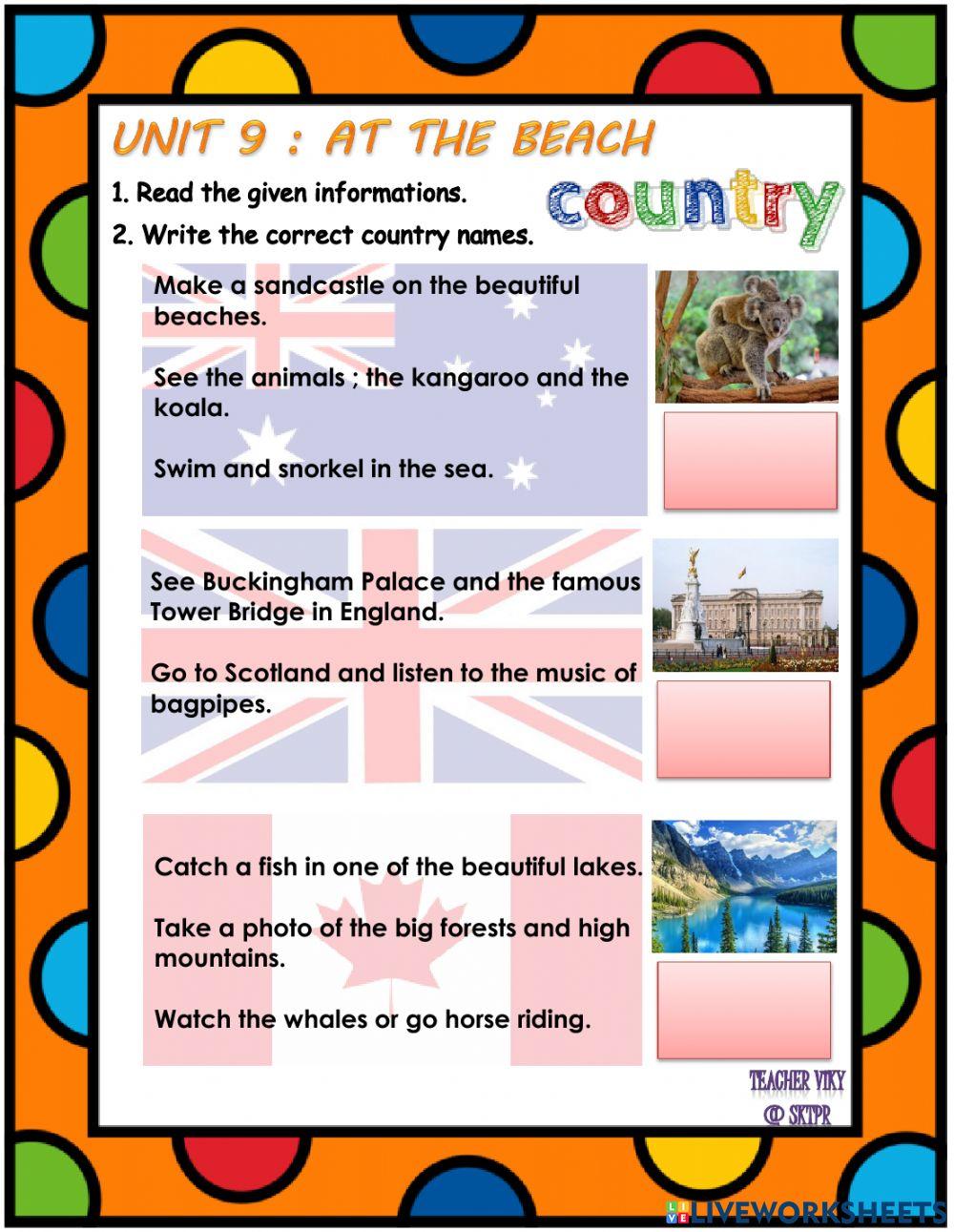 Unit 9 At The Beach (Country)