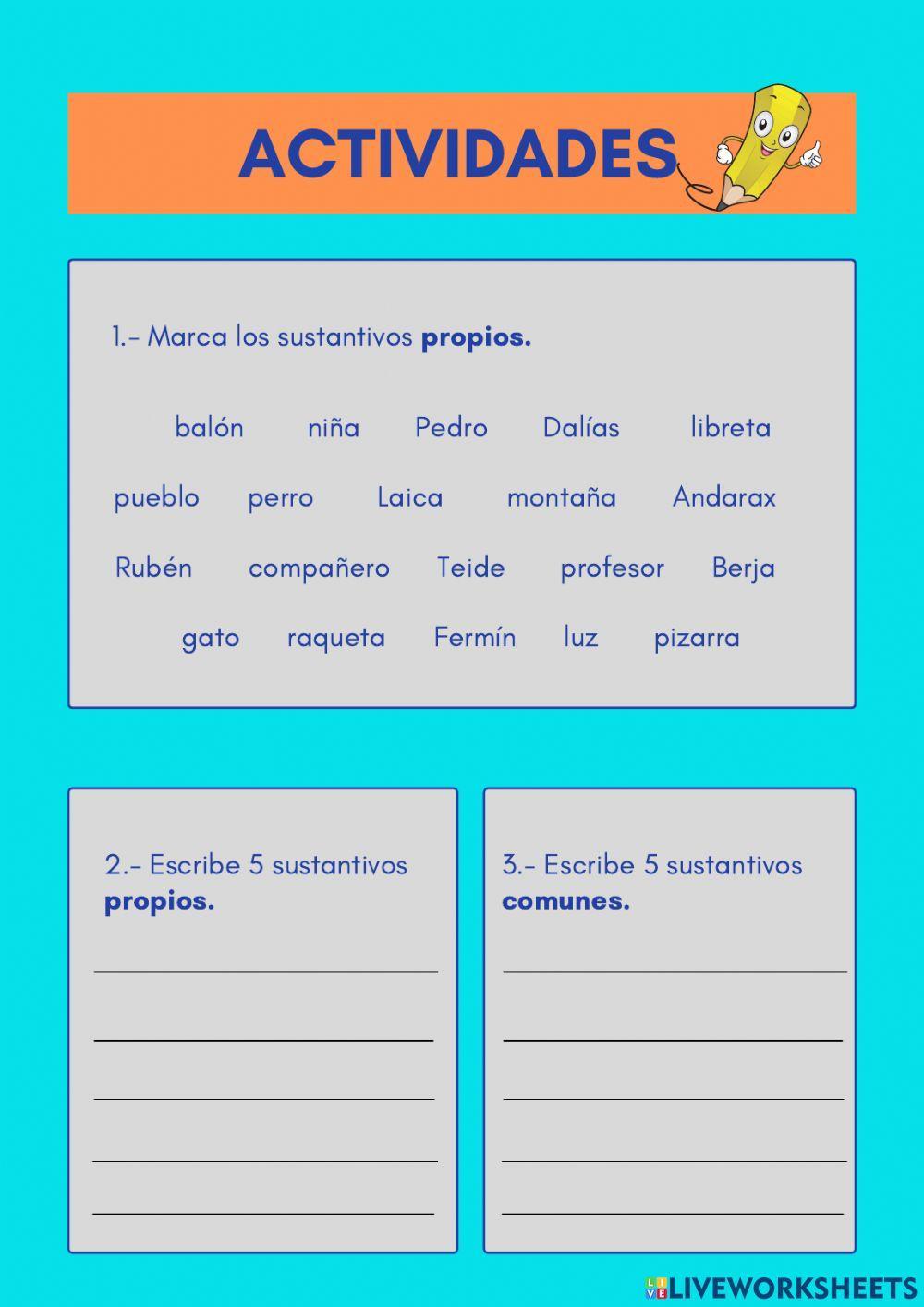 Clases de sustantivos