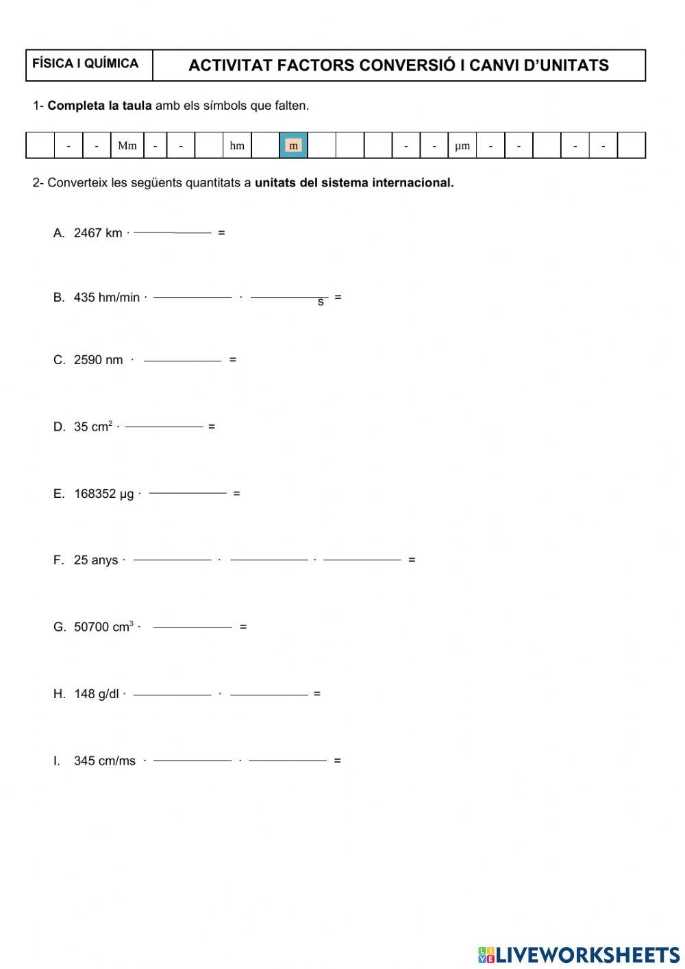 Factors de conversió