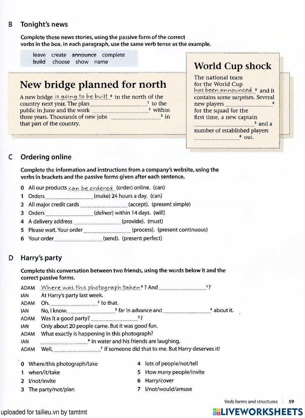 Passive Voice Practice