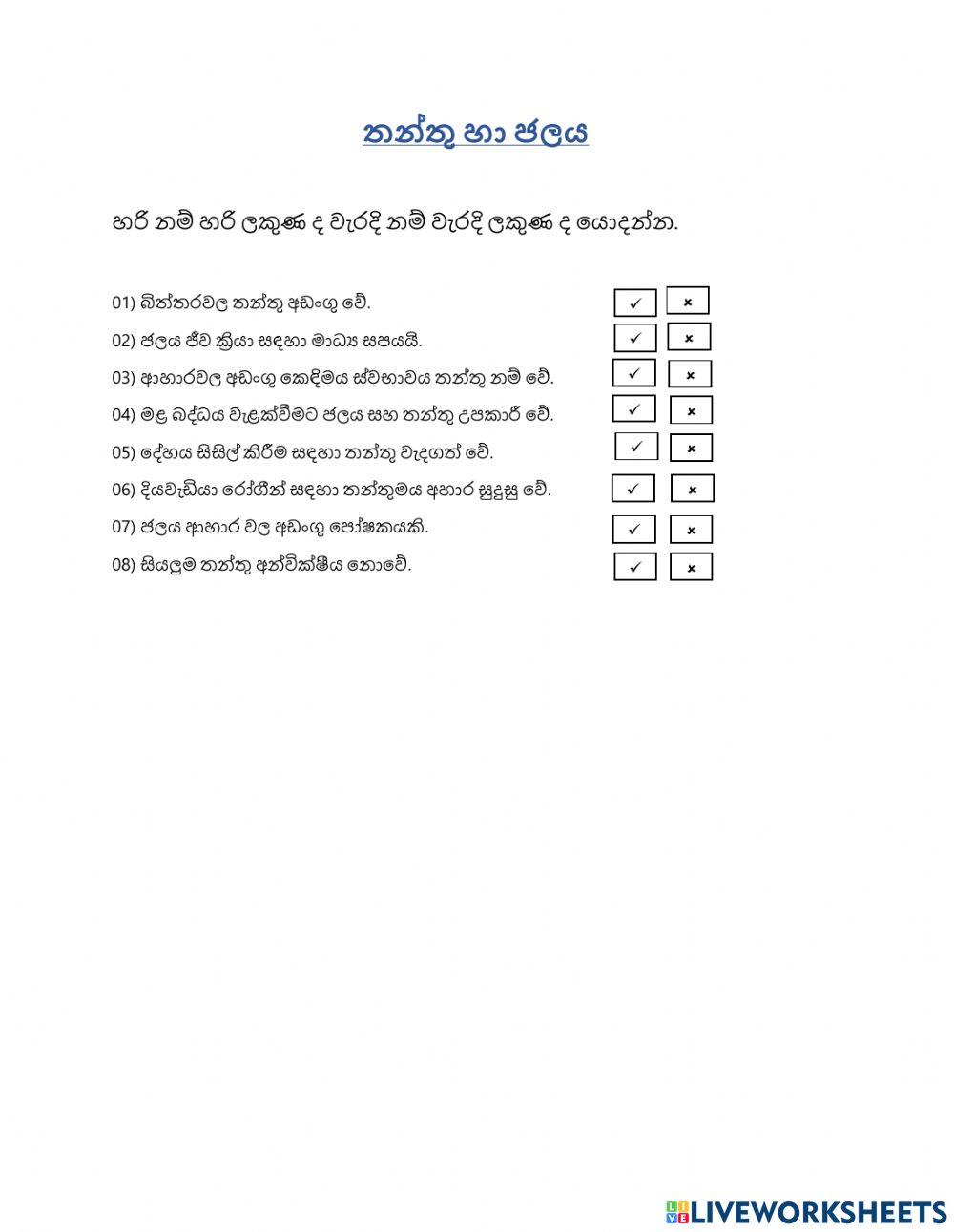 තන්තු හා ජලය