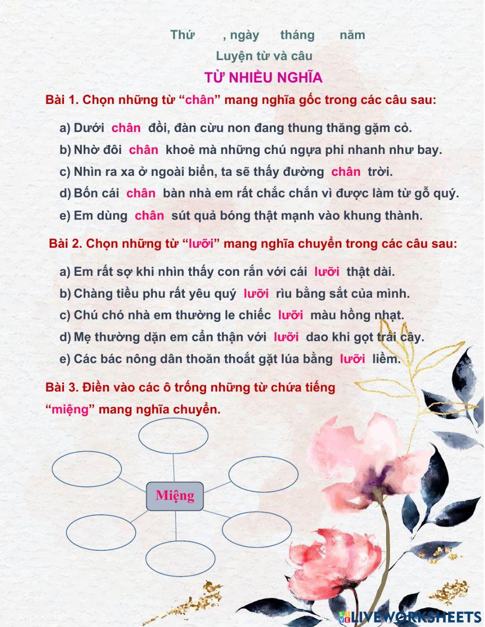 Từ nhiều nghĩa