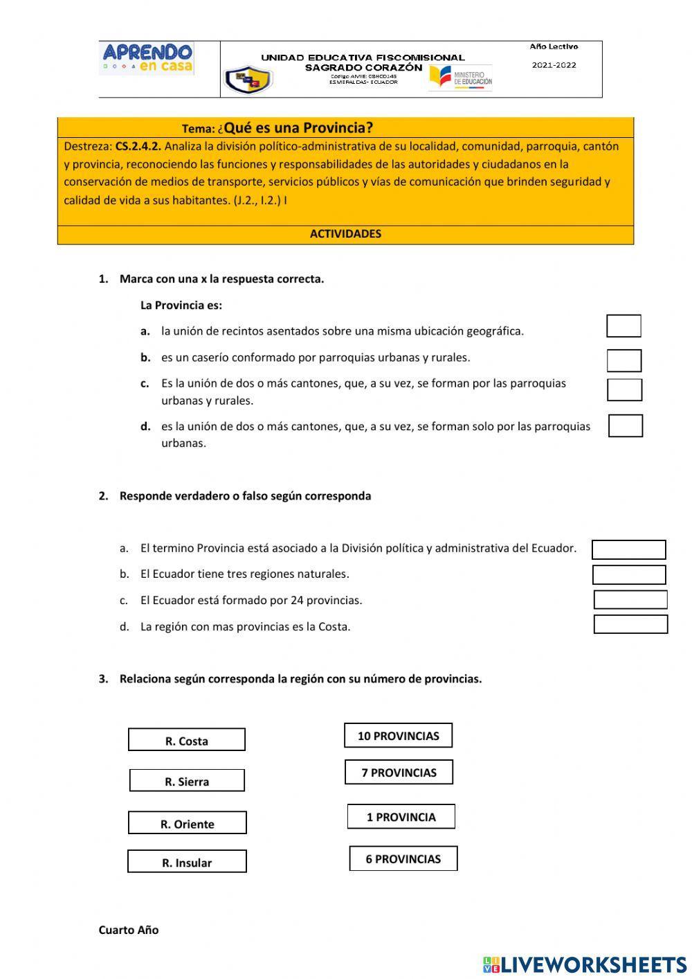 ¿Qué es una provincia?