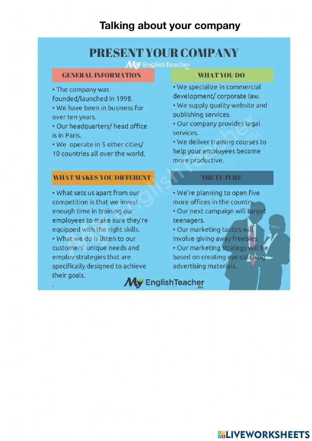 Talking about a company