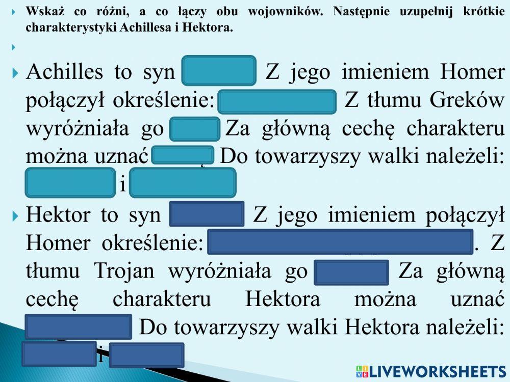 Pojedynek Hektora i Achillesa