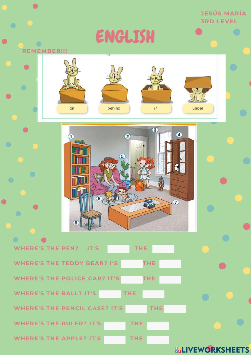 Our house-Prepositions