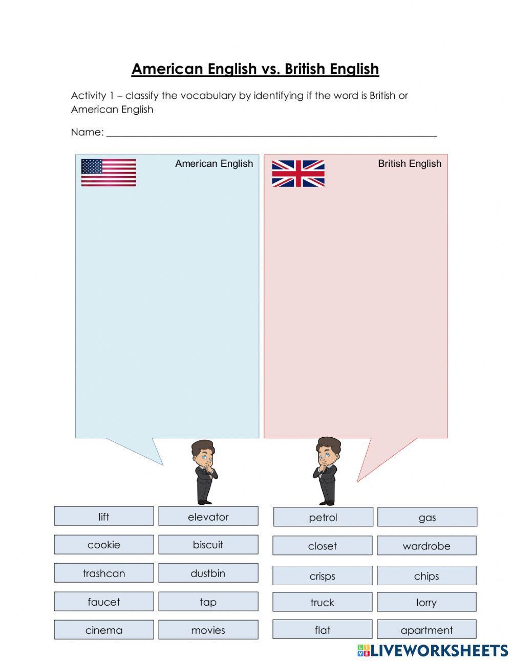Differences between English and American English