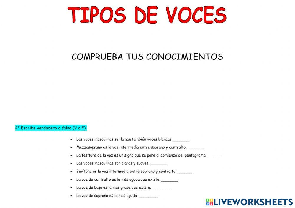 LAS VOCES HUMANAS 2 examen