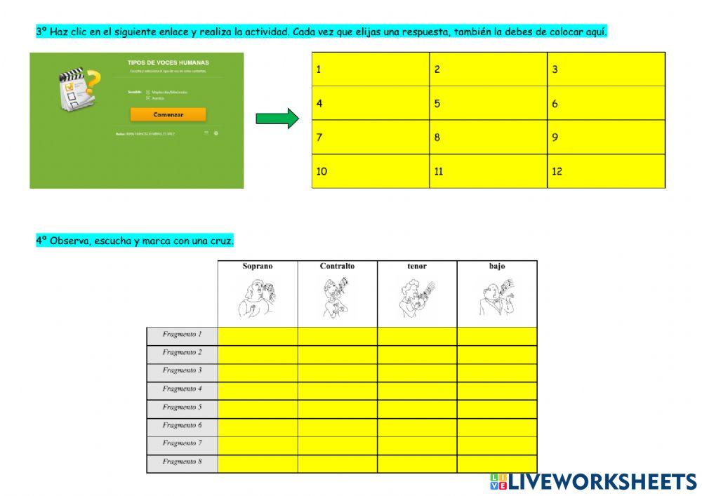 LAS VOCES HUMANAS 2 examen