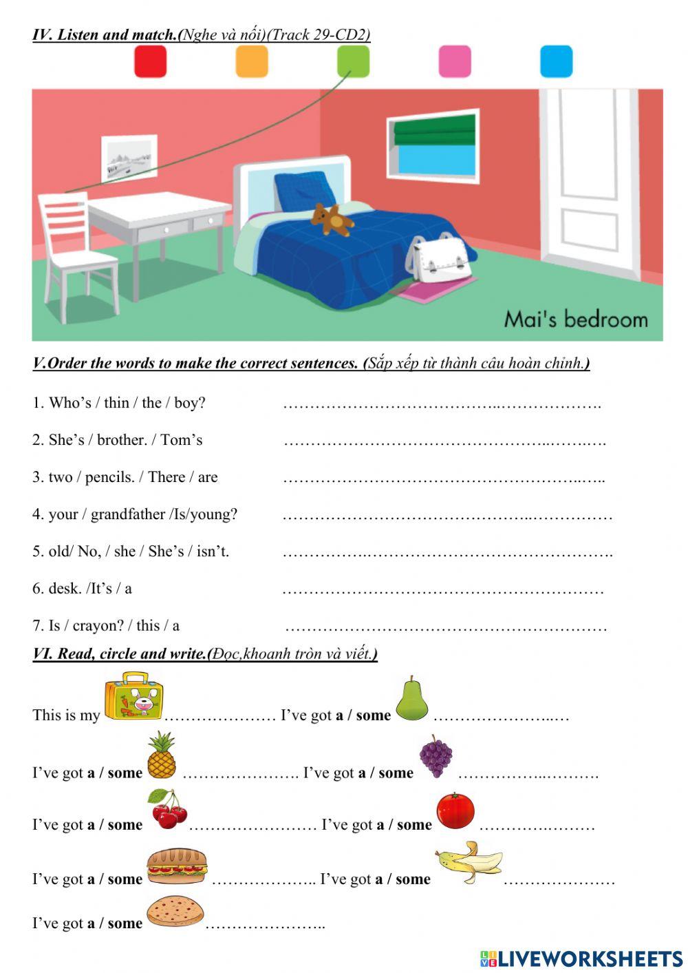 3A6-Lesson 7- There is a blue butterfly  in the garden