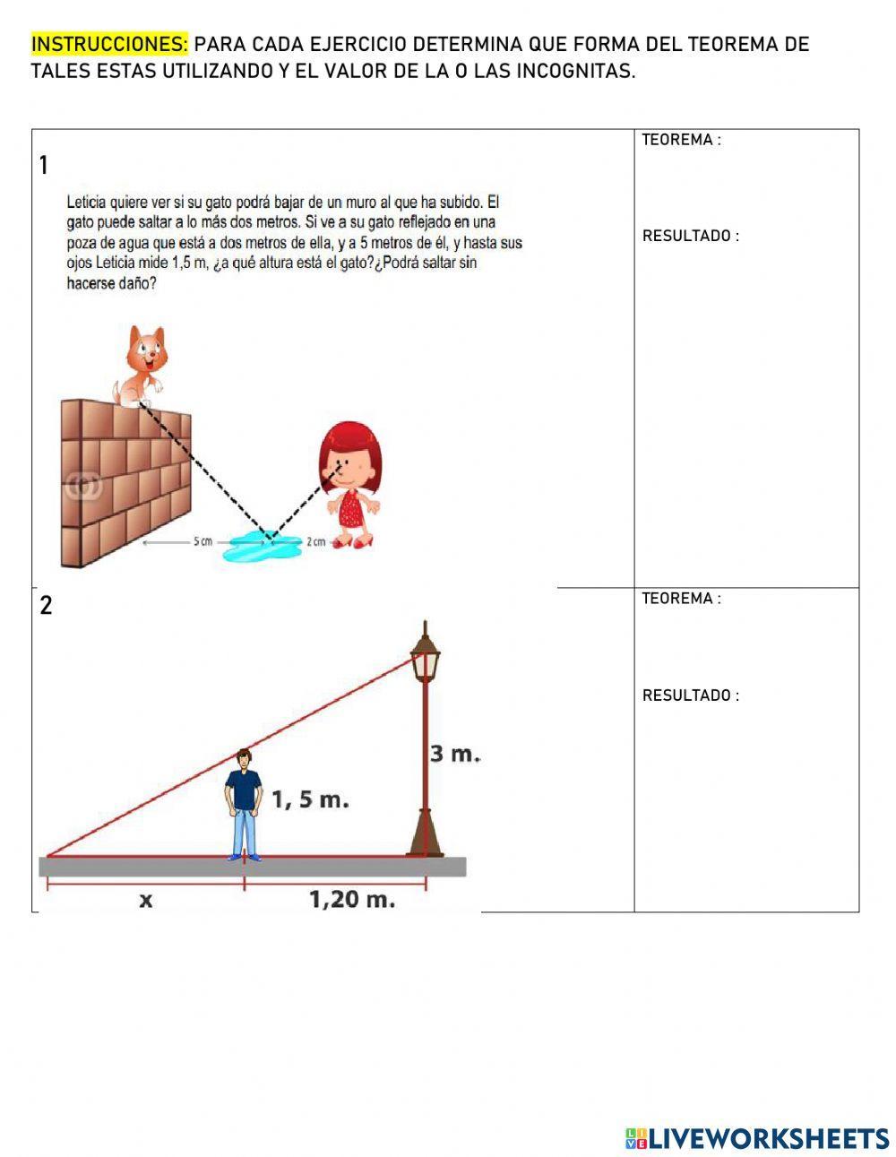 Aplicaciones teorema de tales