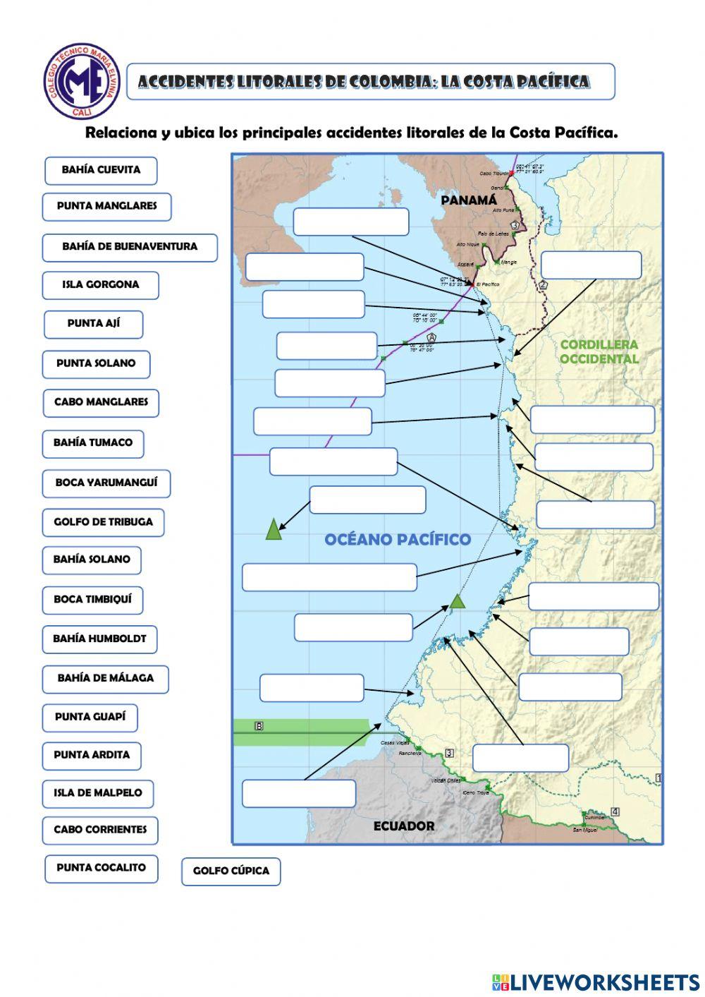 Relieve litoral de Colombia