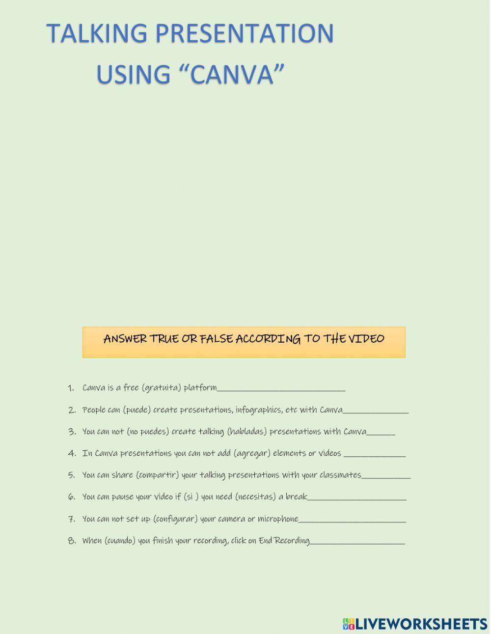 How to prepare a talking presentation