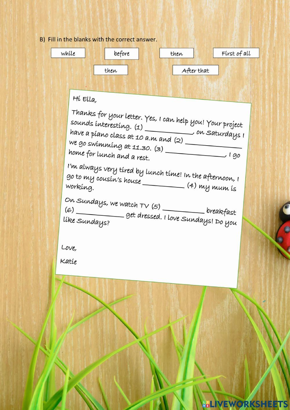 Writing unit 10 - close up