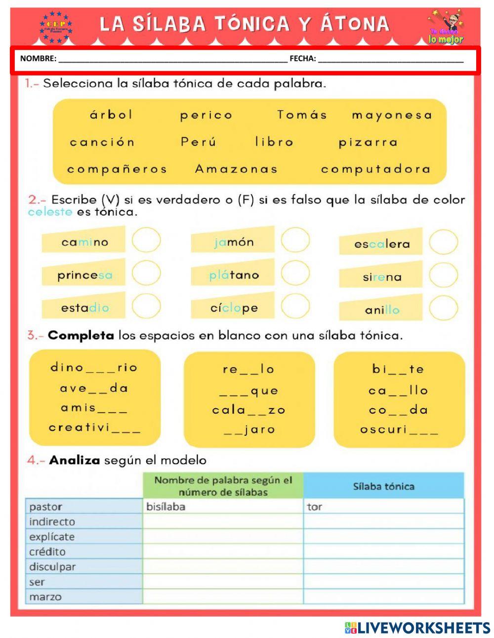 La silaba La silaba