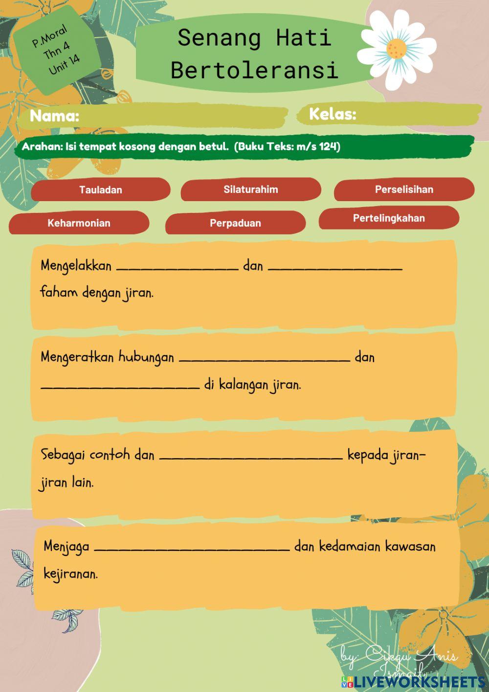 Unit 14: SENANG HATI BERTOLERANSI