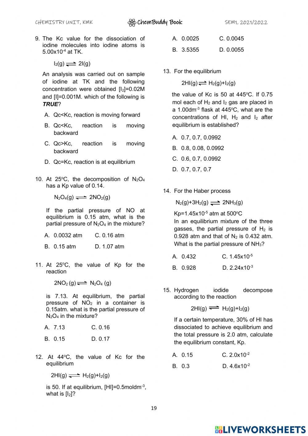 Chembuddy chemical equilibrium page 2