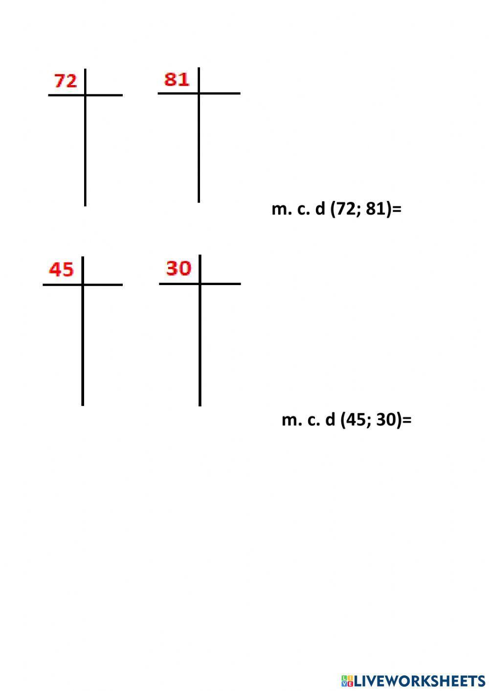 Maximo comun divisor