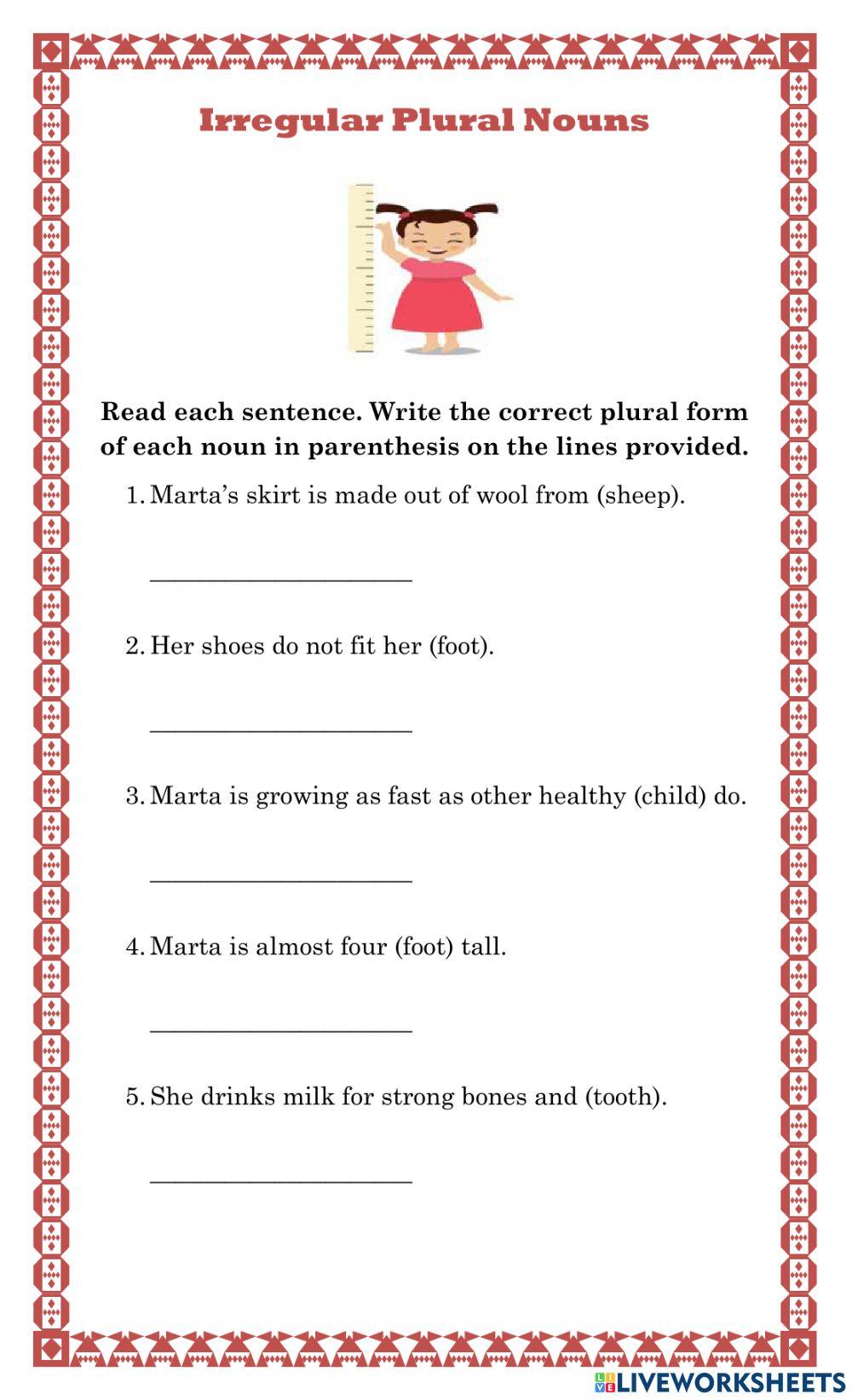 Irregular Plural Nouns