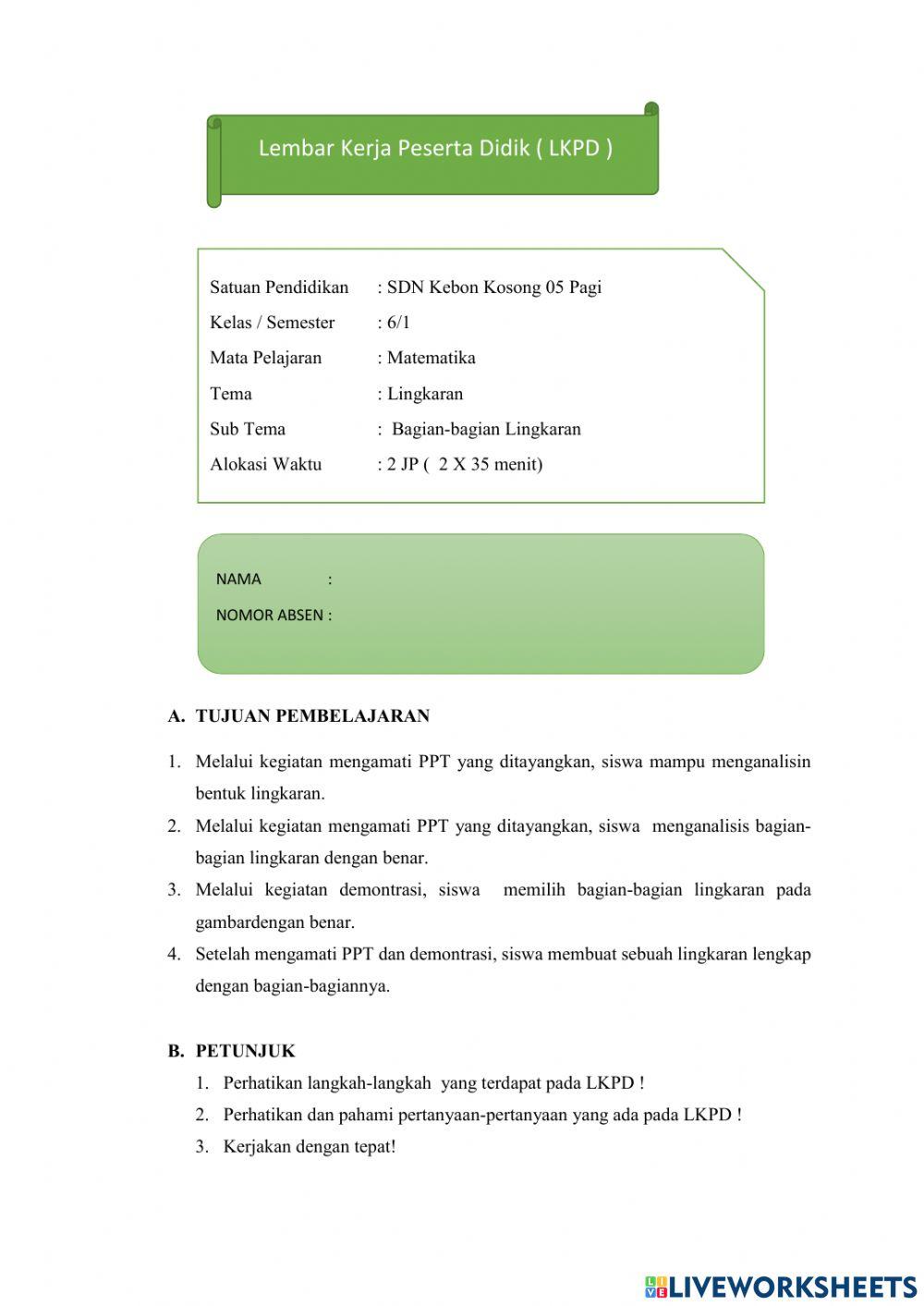 Bagian-bagian lingkaran