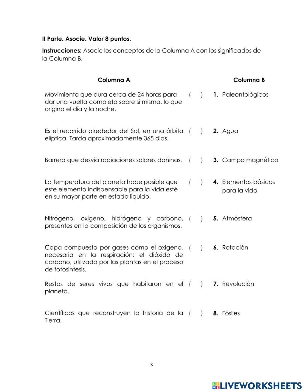 Prueba Corta no.2 6 Grado III TRI