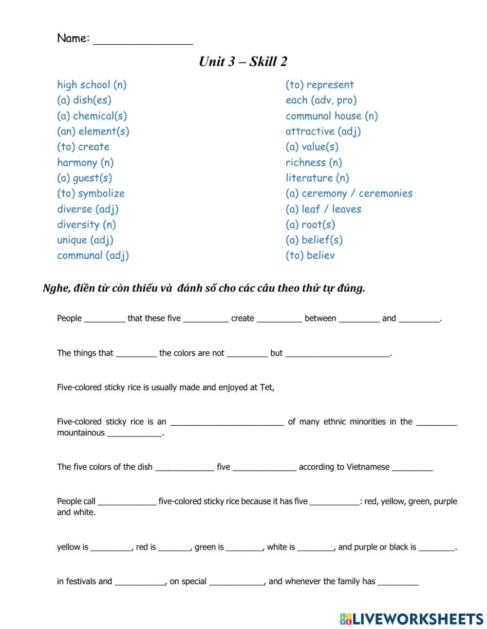 Ta 8 - u3 - skills 2 listening