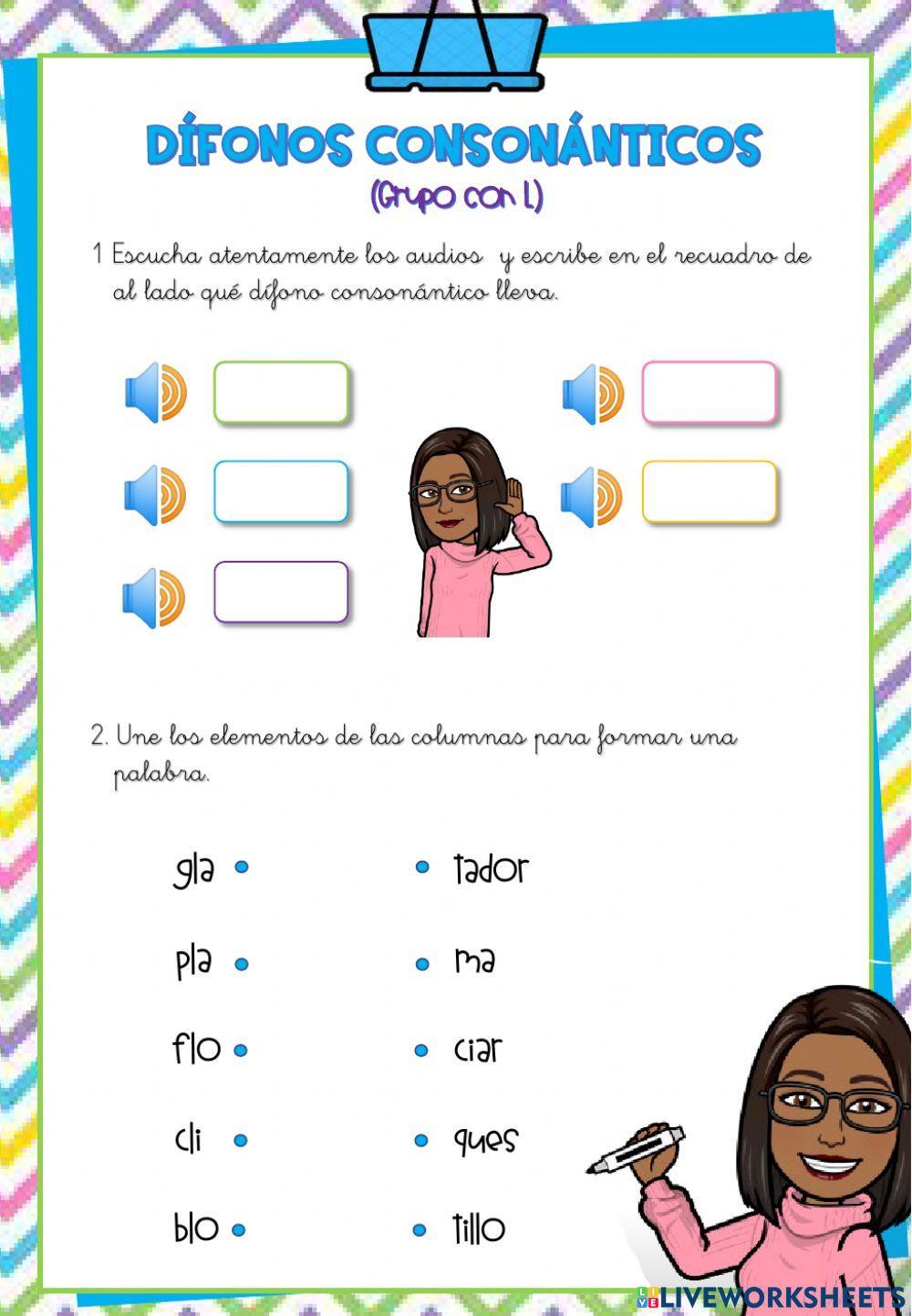 Dífonos consonanticos con l