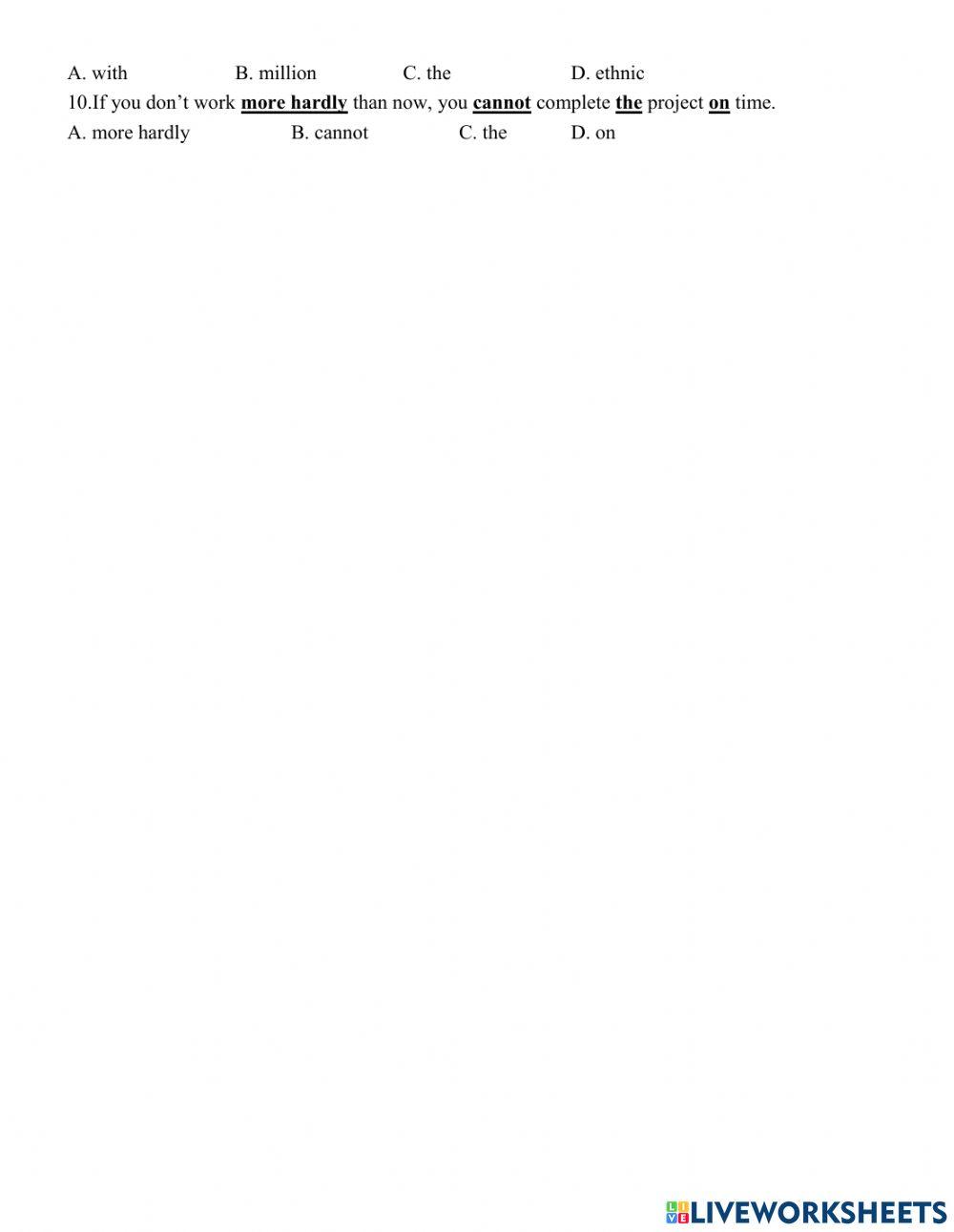 Grade 8- Mid term revision