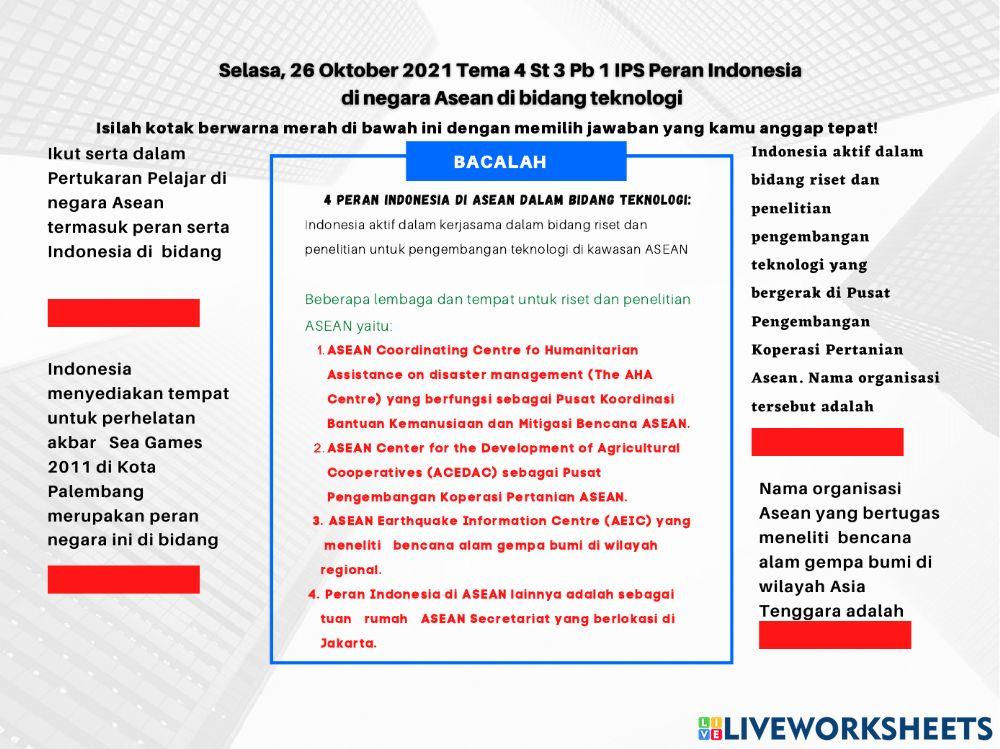 Tema 4 St 3 Pb 1 IPS peran Ind di Asean bid Teknologi