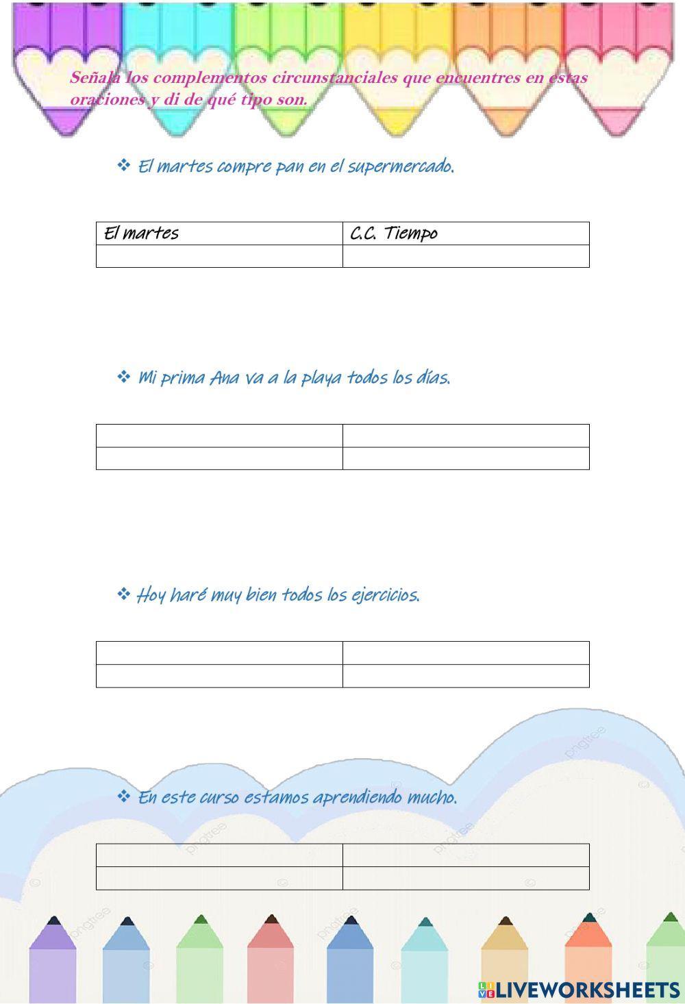 Complementos circunstanciales