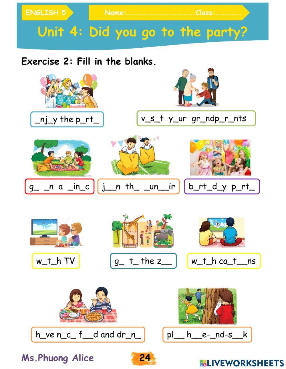 E5-U4-Did you go to the party?