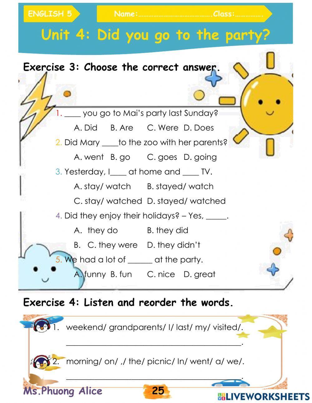 E5-U4-Did you go to the party?