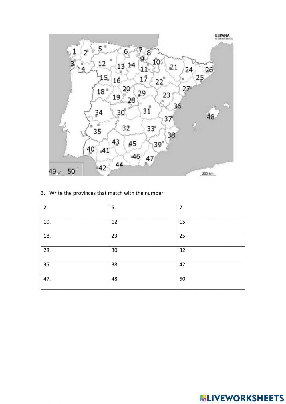 Mapas físicos de España (comunidades y provincias)