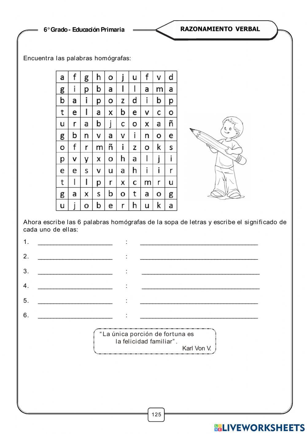 Palabras Homógrafas