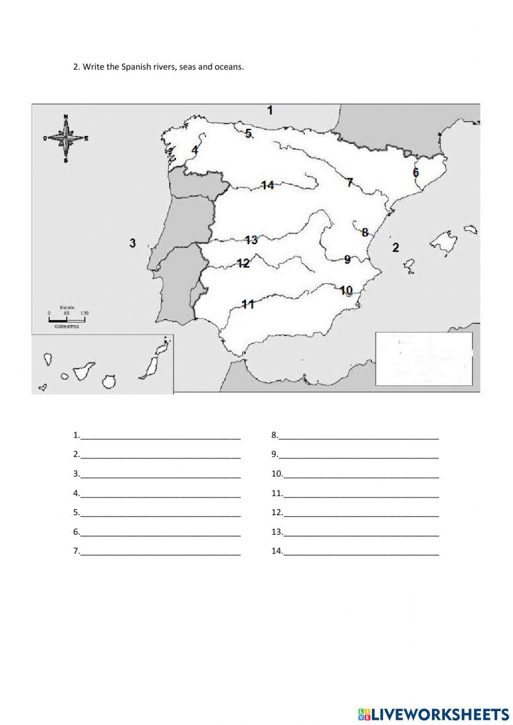 Ríos y montañas de España