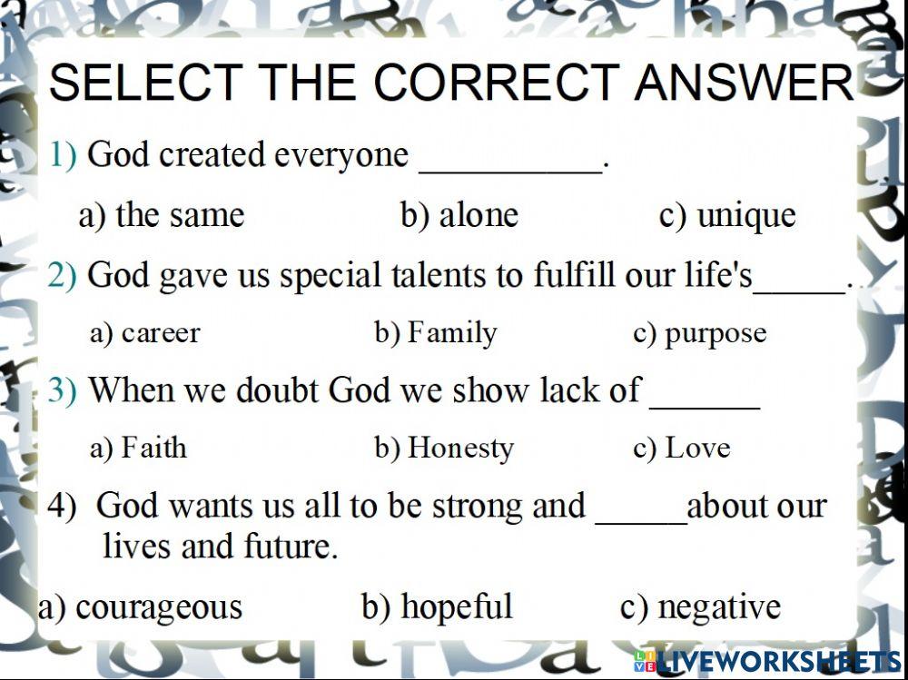 Select the correct one