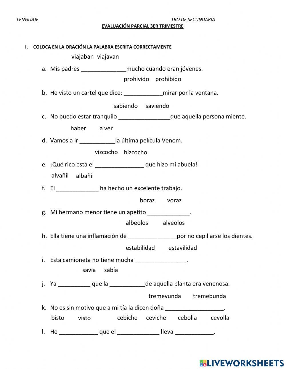 Uso de la b y prefijos