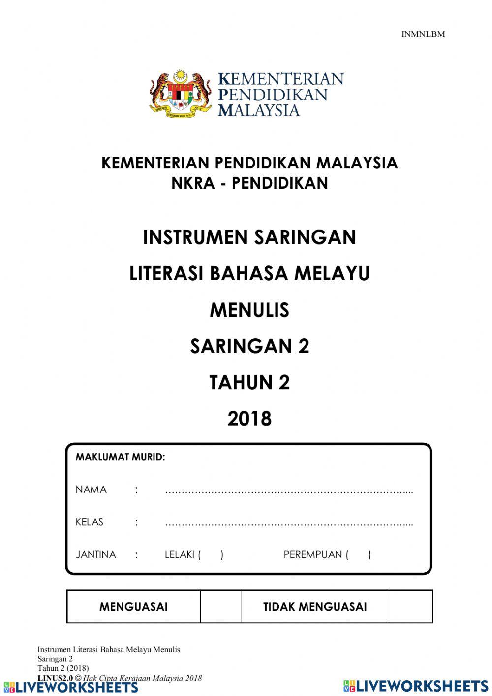 Literasi Tahun 2 K1-K8