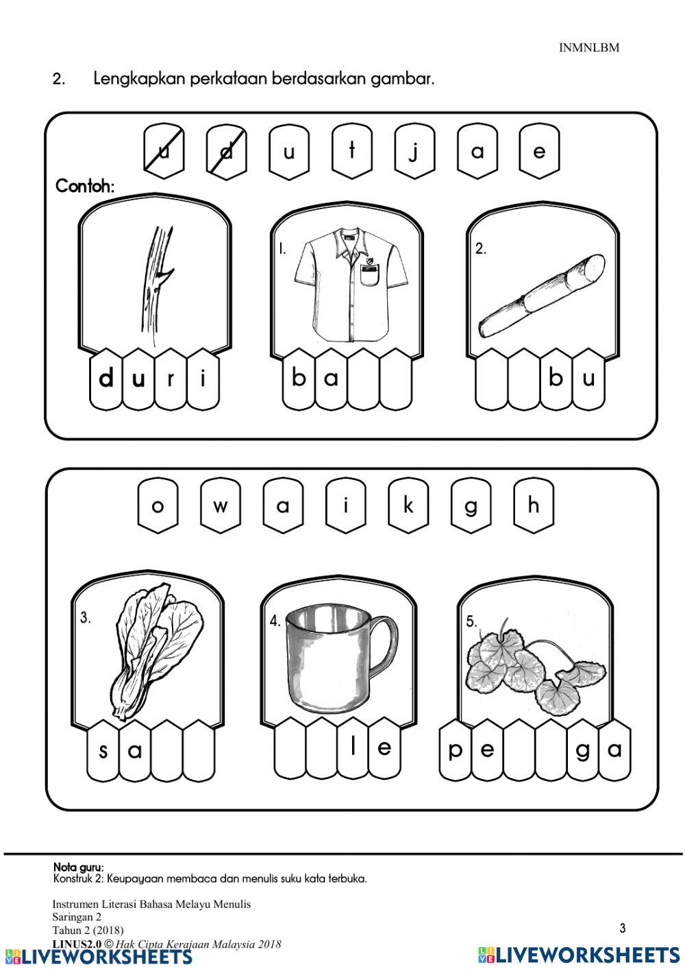 Literasi Tahun 2 K1-K8