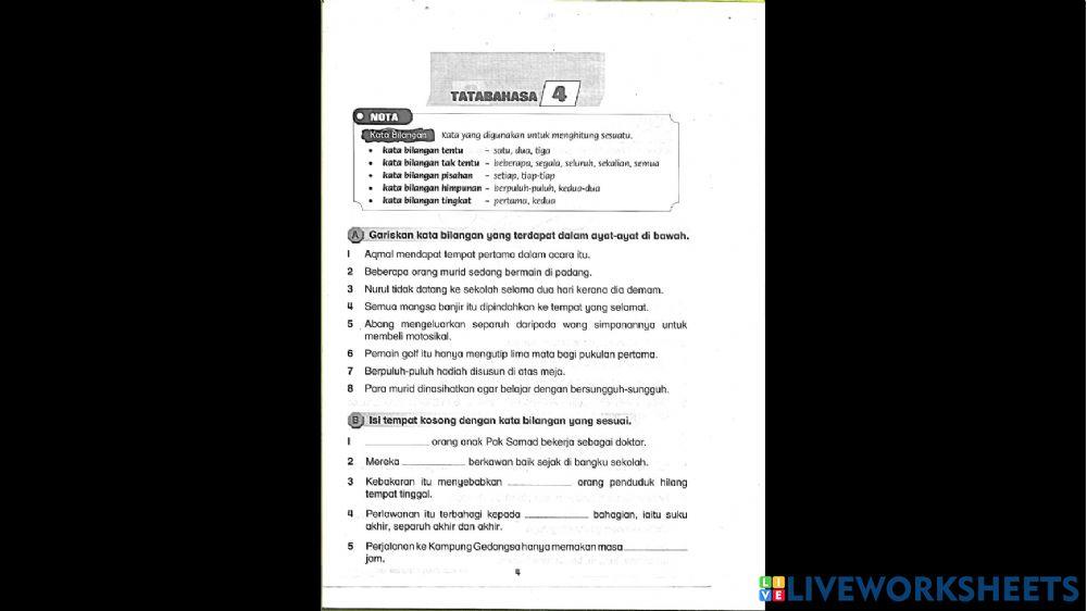 Latihan tatabahasa 1