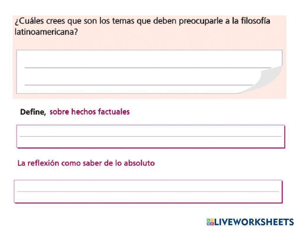 Taller interactivo- La reflexión sobre hechos factuales.