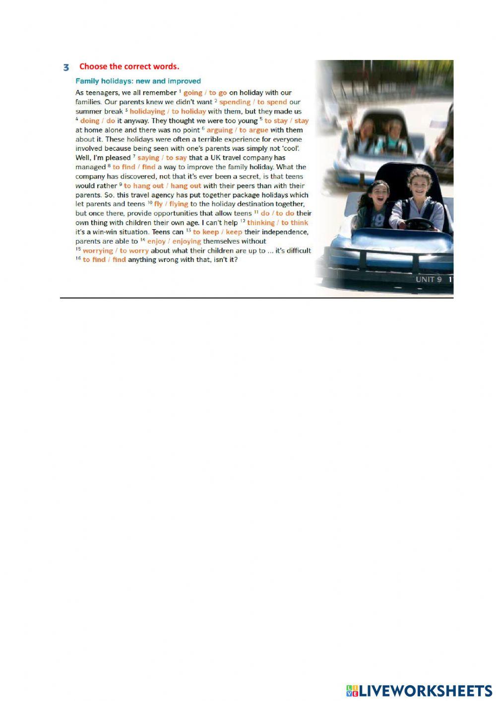 Unit 9 Gerunds & Infinitives