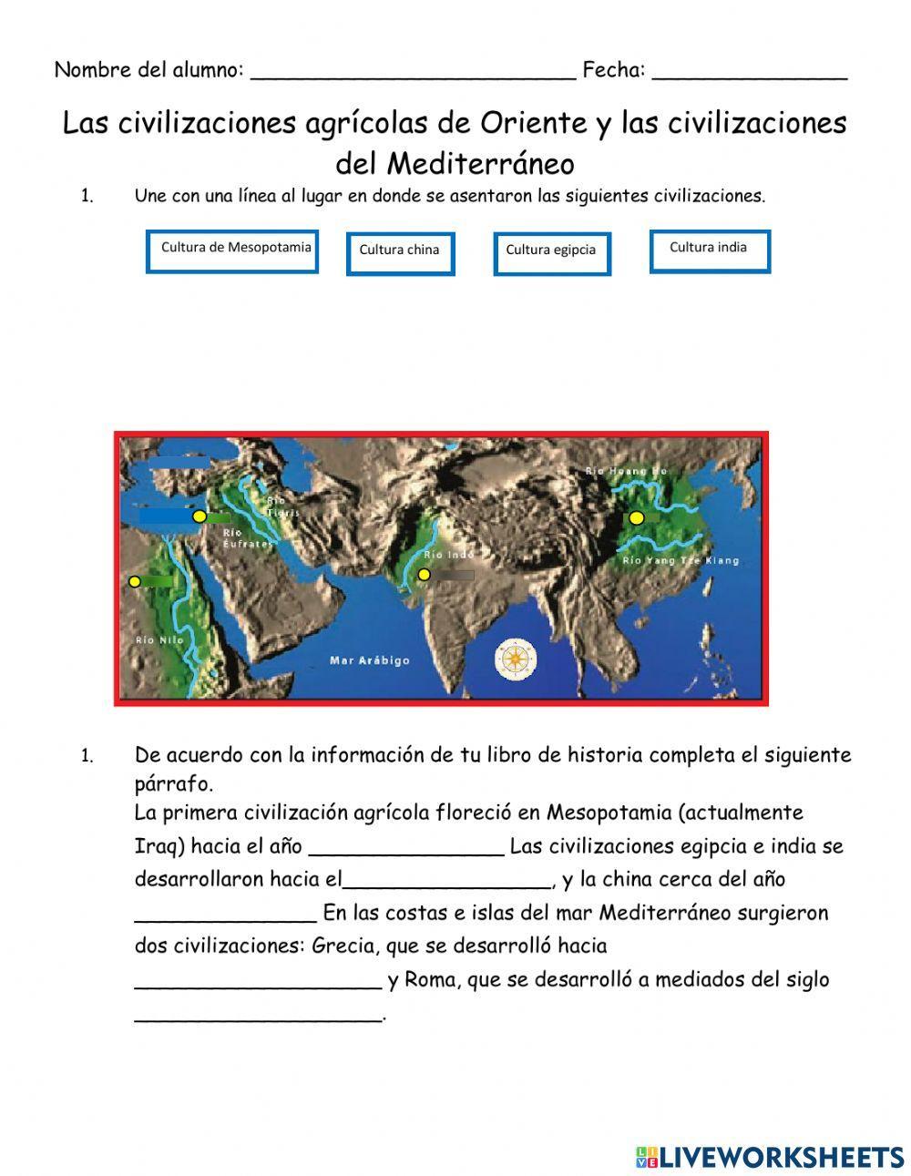 Civilizaciones agricolas de oriente y el mediterraneo Civilizaciones agricolas de oriente y el mediterraneo