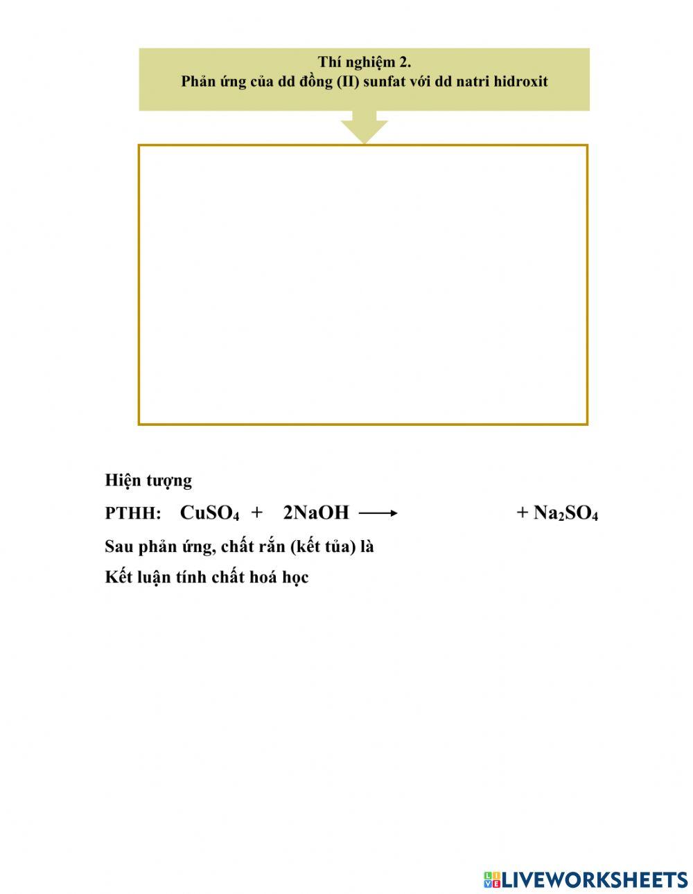 Tính chất hoá học của muối