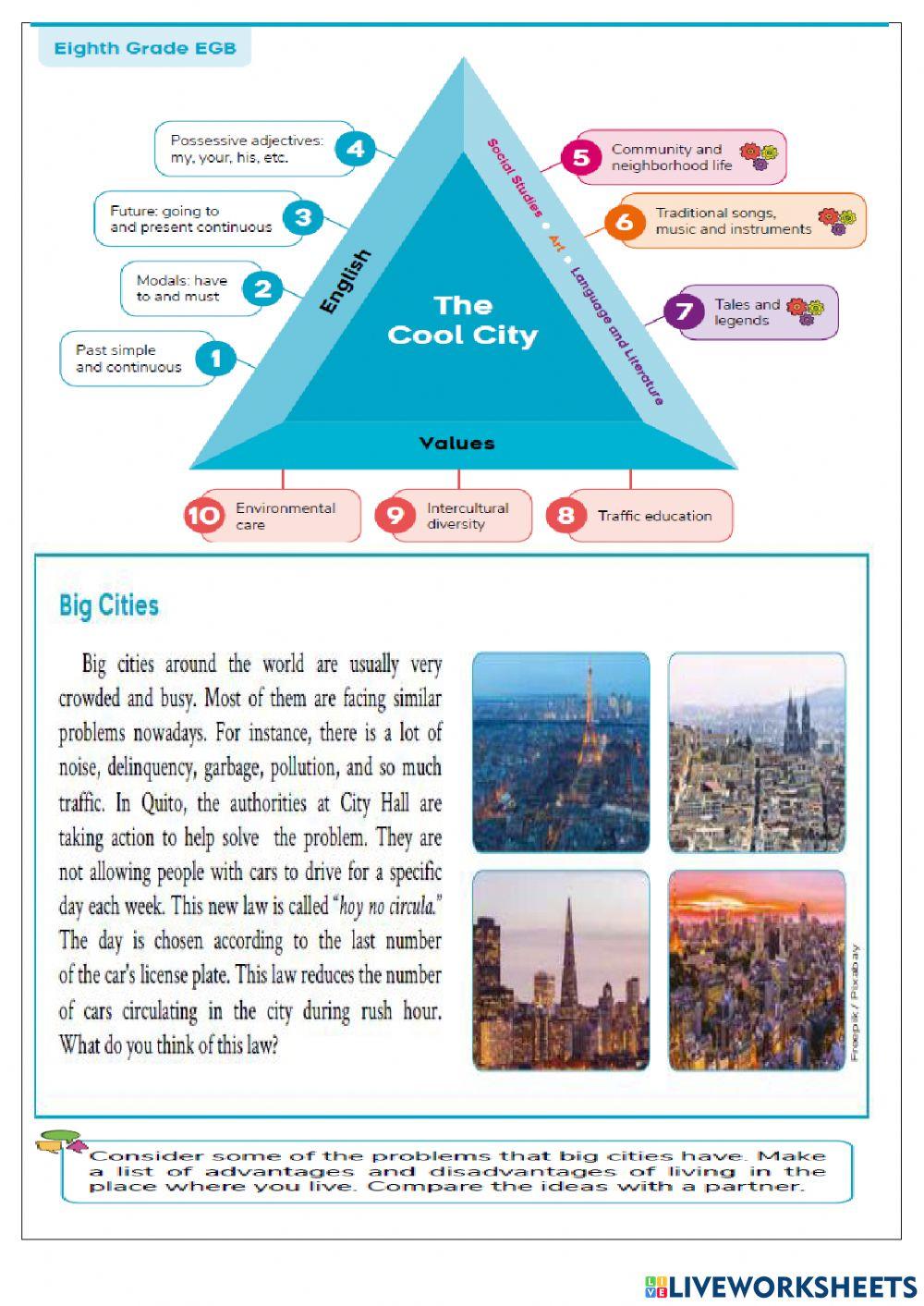 What are some advantages of living of my city.