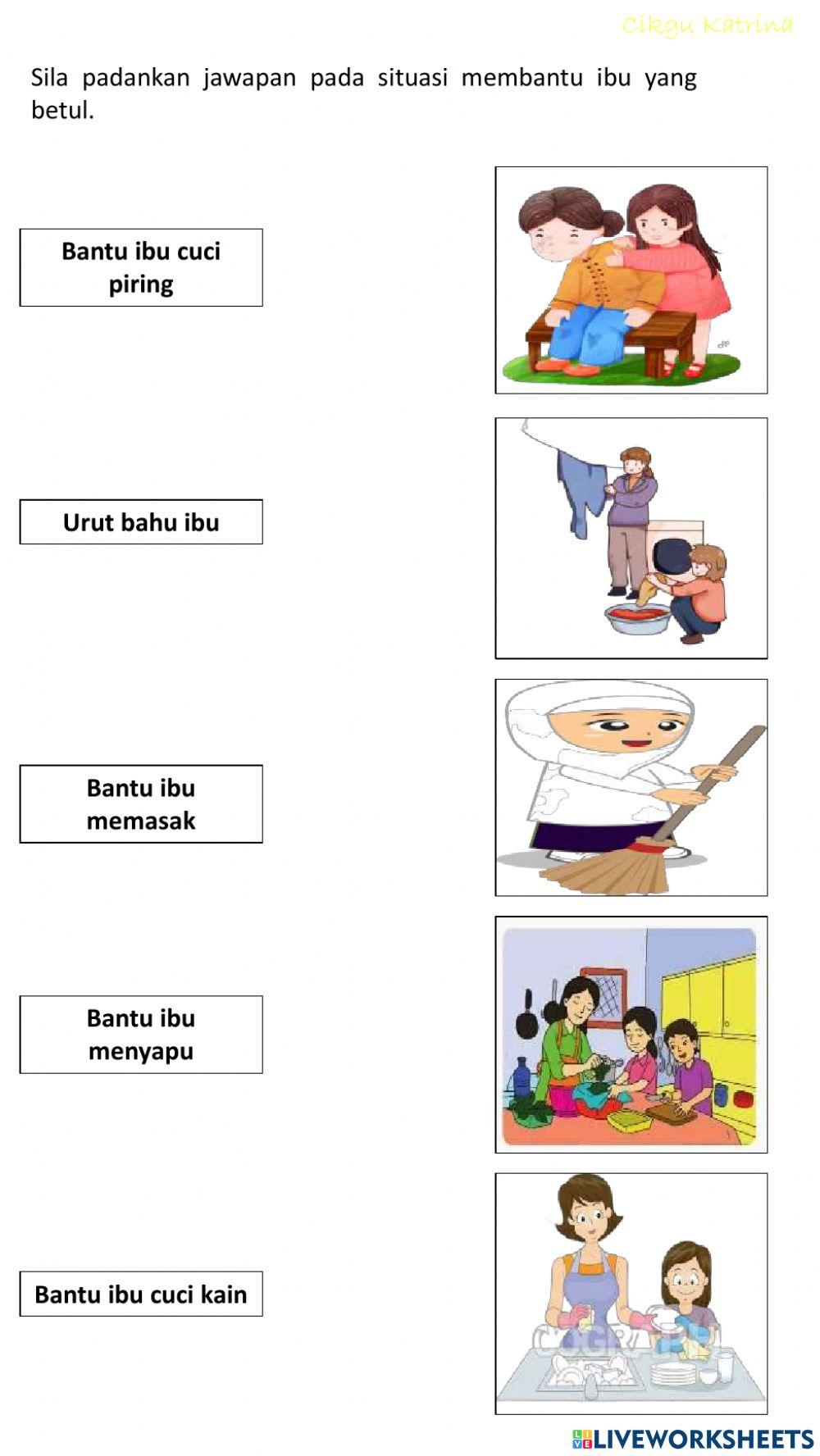 Pendidikan sivik : membantu ibu