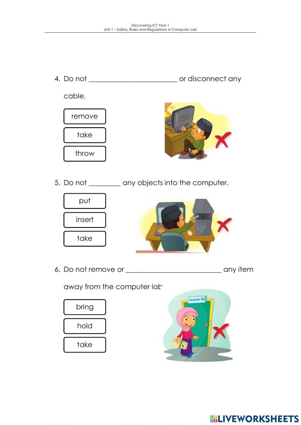 Safety, Rules and Regulations in Computer Lab