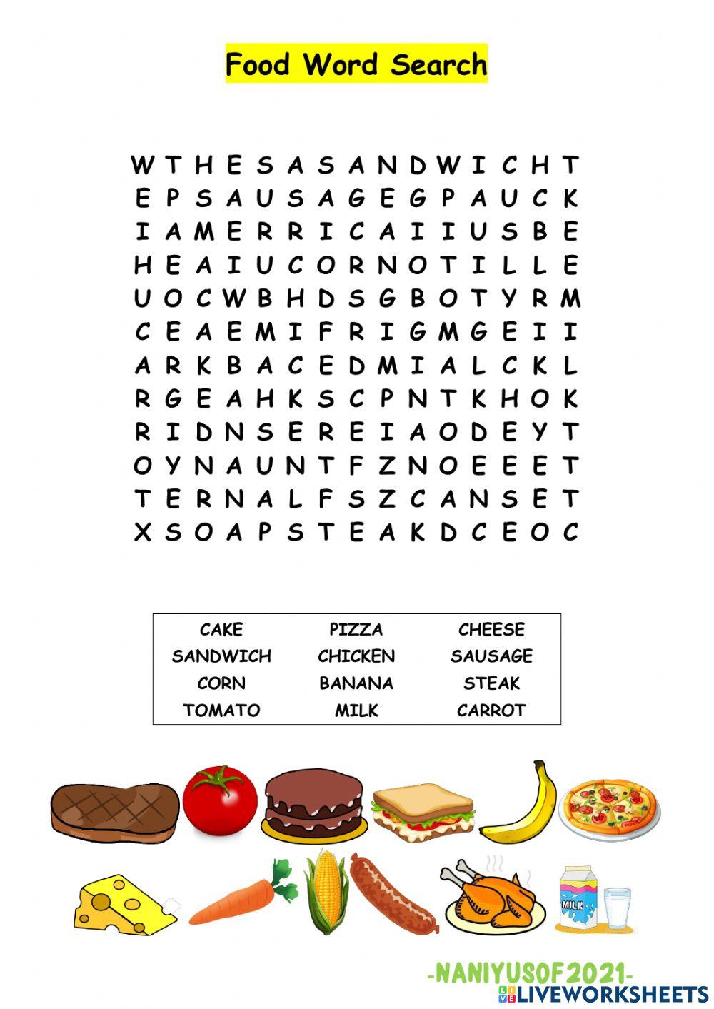 Word search (food) Word search (food)