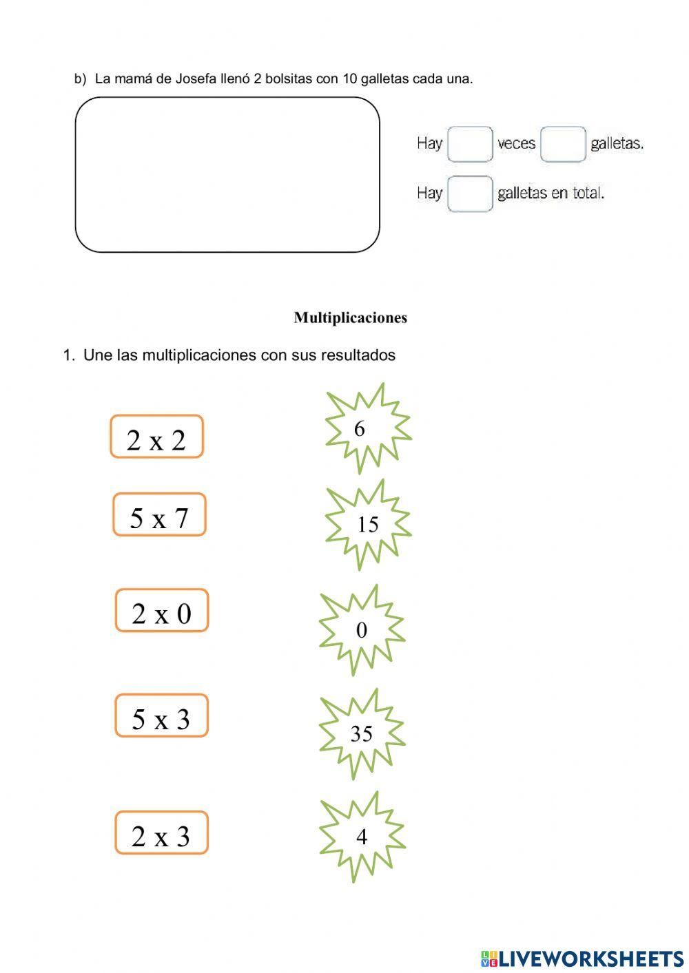 Multiplicaciones 2 y 5