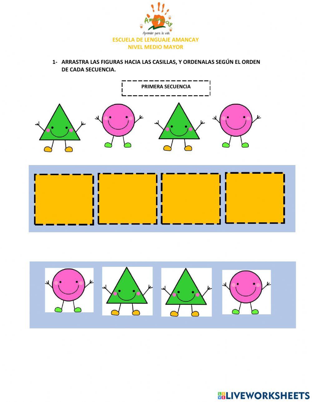 Secuencia de figuras geométricas